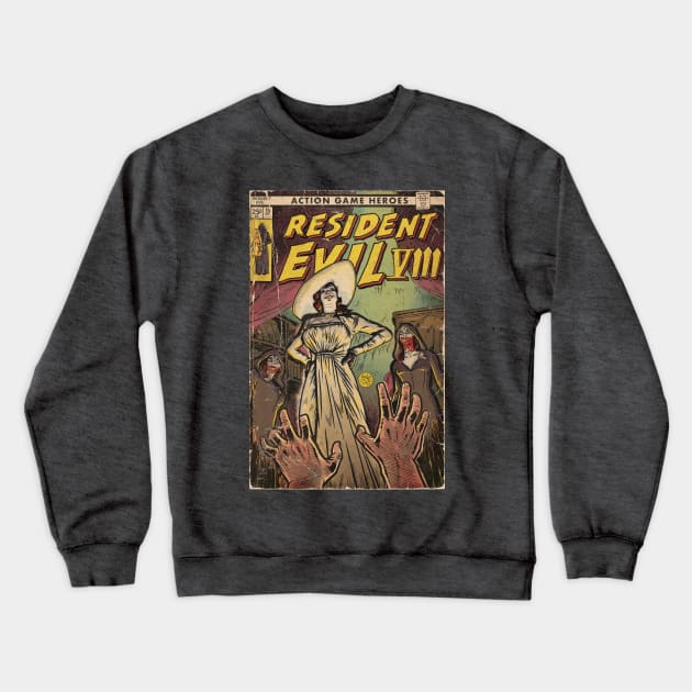 Resident Evil 8 fan art comic cover Crewneck Sweatshirt by MarkScicluna